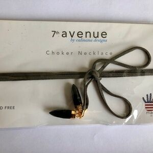 New Double Gem Stone Wrap Choker necklace with a suede band.‎